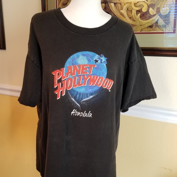 Vintage Other - Mens Black Planet Hollywood TShirt XL